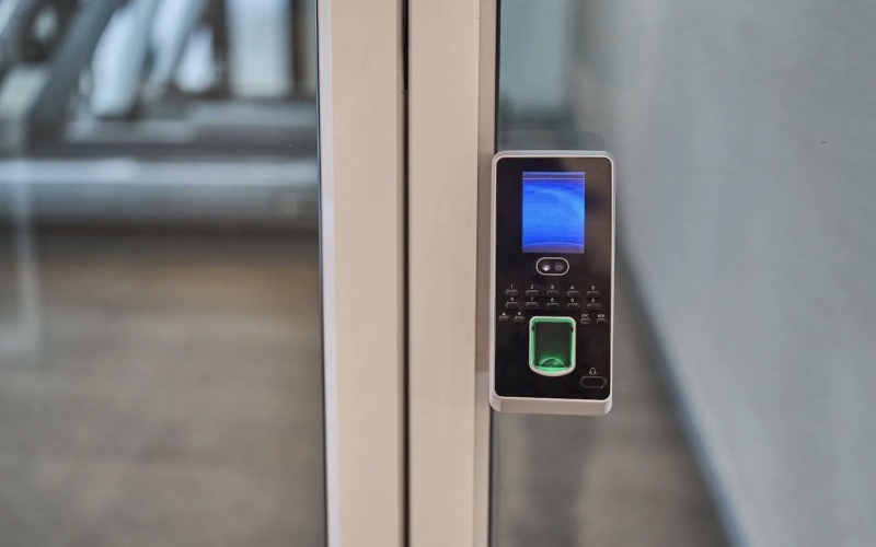 a door with a lock on it